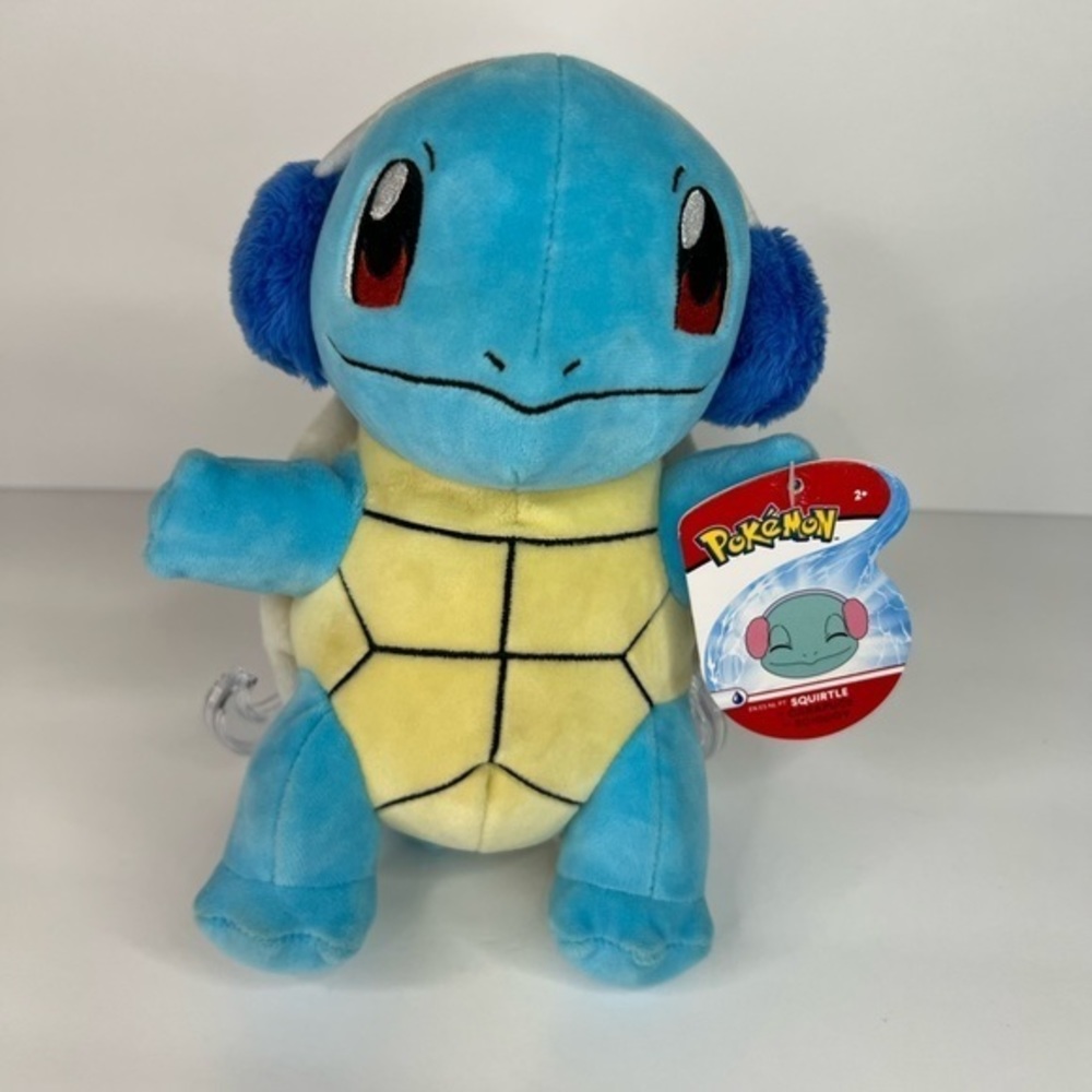 Pokémon Squirtle Limited Editions Plush Earmuff Stuffed Animal Toy NEW Blue